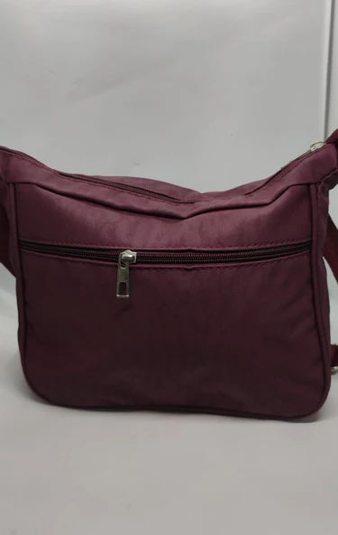 Krinkıl Kumaş Çok Cepli Çapraz Kadın Çanta - Resim 3