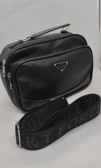 Yumuşak Deri 3 Bölmeli Kadın Omuz Çanta ürün görseli