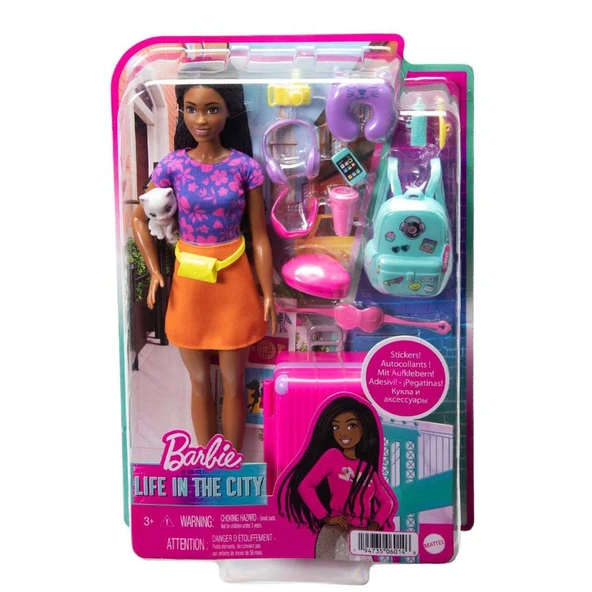 HGX55 Barbie Brooklyn Seyahatte Bebeği ve Aksesuarları - Resim 6