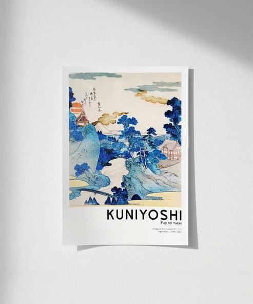 Çerçevesiz Poster Kuniyoshi Fuji no Yukei