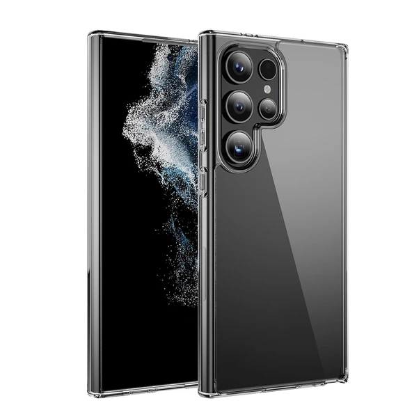 Samsung Galaxy S25 Ultra Kılıf Sert Pürüzsüz Şeffaf Droga Kapak - Resim 5