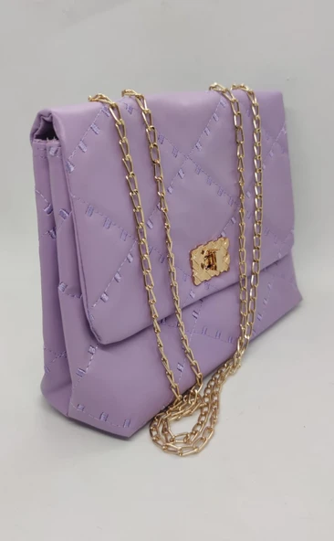 Kapitone Desenli Kadın Çapraz Çanta - Resim 2