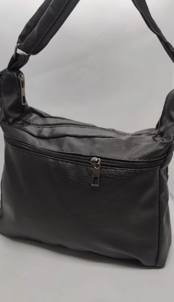 Çok Cepli Suni Deri Çapraz Çanta - Resim 3