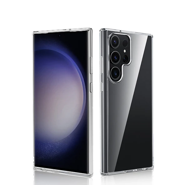 Samsung Galaxy S25 Ultra Kılıf Sert Pürüzsüz Şeffaf Droga Kapak - Resim 3