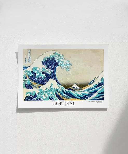 Çerçevesiz Poster Hokusai Kanagawa Açıklarında Büyük Dalga