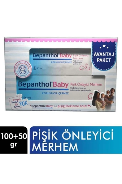 Bepanthol Baby Pişik Önleyici Merhem 100 Gr+Bepanthol Baby Pişik Önleyici Merhem 50 Gr