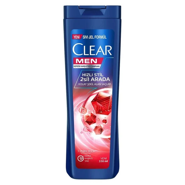 Clear Men Hızlı Stil 2si1 Arada 350 ml