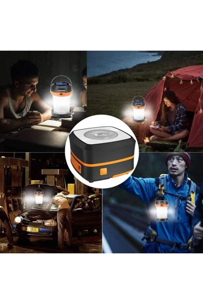Katlanabilir Powerbank Özellikli Solar Enerjili Kamp Lambası - 4