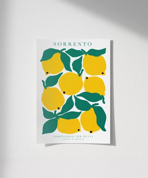 Çerçevesiz Poster Sorrento Limonlar