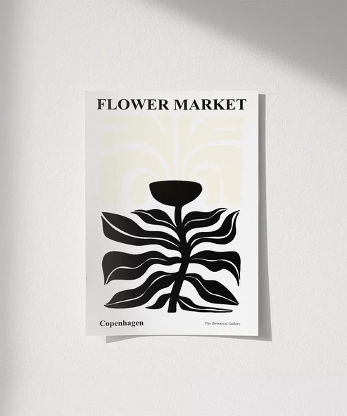 Çerçevesiz Poster White Copenhagen Flower