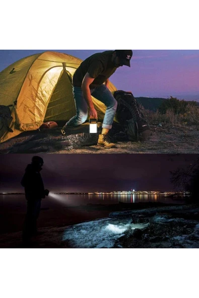 Katlanabilir Powerbank Özellikli Solar Enerjili Kamp Lambası - 5