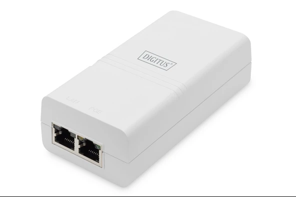 Digitus Gigabit Ethernet Aktif PoE Injektor, 802.3af, 15.4 W, beyaz renk<br>Digitus Gigabit Ethernet Active PoE Injektor, 802.3af, 15.4 W, white