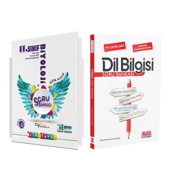 Yayın Denizi 11. Sınıf Biyoloji Pro ve AKM Dil Bilgisi Soru Bankası Seti 2 Kitap