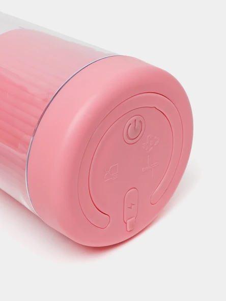 Pembe Renk Orijinal Taşınabilir Şarjlı El Blenderi 6 Ninja Bıçaklı - 4