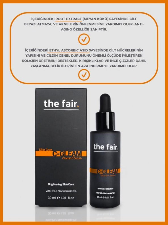 the fair. Ton Eşitleyici Aydınlatıcı Yüz ve Göz Çevresi Bakımı Seti - 7