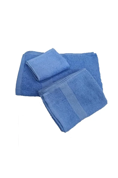 Asker Mavi Banyo, El Yüz Ve Tıraş Havlu Seti - 2