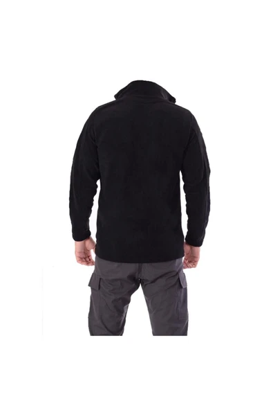 Taktik Çok Cepli Outdoor Polar Siyah Renk - Resim 3