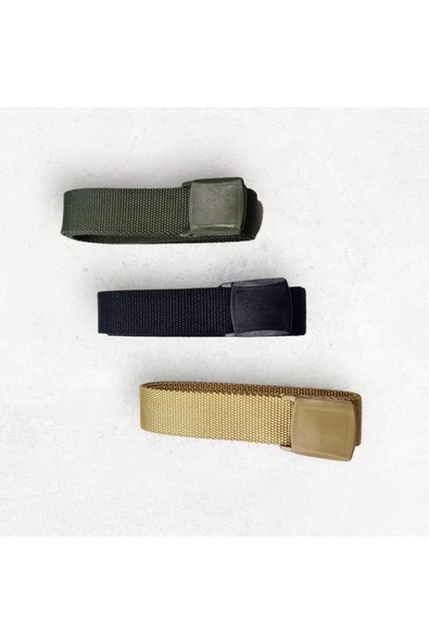 Anti Alerjik Tpu Plastik Toka Taktik Model Outdoor 3 Renk Takım Kemer Seti (haki-siyah-kum Beji) - 4