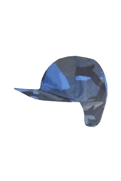 Kamuflaj Renk Şapka Yazlık & Kışlık Kulaklı Ikisi Bir Arada Mavi Kamuflaj 10'lu Paket - Resim 2