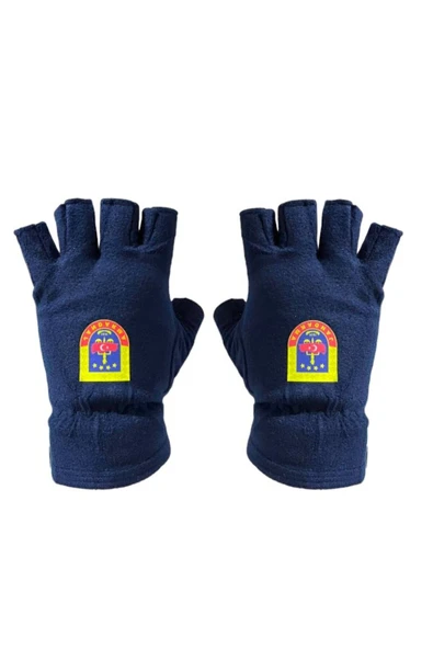 Jandarma Logolu Lacivert Polar Kesik Eldiven - 2