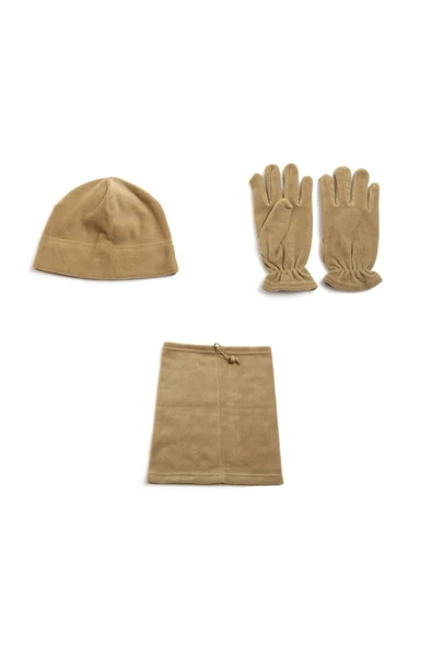 Nano Renk 3'lü Polar Bere Boyunluk Eldiven Seti - Resim 3