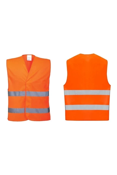 Motosiklet Ikaz Yeleği Reflektörlü Ikaz Yeleği Turuncu Renk ürün görseli
