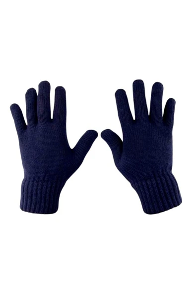 Lacivert Jandarma Yün Bere Ve Polar Boyunluk Ve Yün Eldiven Set - Resim 3