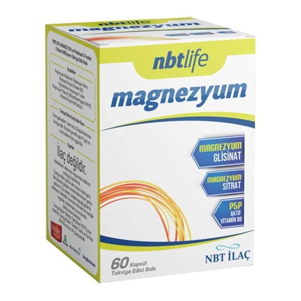Nbt Life Magnezyum P5P Vitamin B6 60 Kapsül