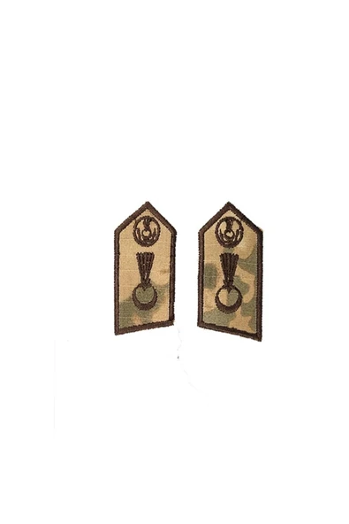 Kamuflaj Yaka Spoleti & Rozeti (nakışlı) X 3 Adet - 2