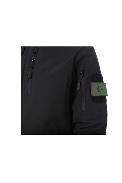Softshell Yağmur Geçirmez Mont Kapüşonlu Siyah Renk - Resim 4