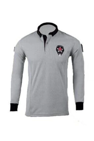 Özel Güvenlik Tişörtü Yeni Model Gri Renk ürün görseli