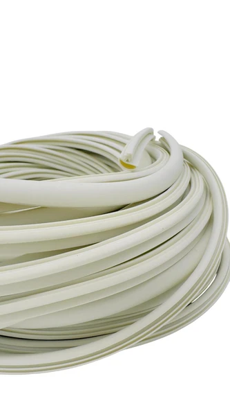 Amerikan Panel Kapı Fitili Yandan Tırnaklı D Fitil Ahşap Kapı Contası Krem Rengi 25 Metre 10mm - Resim 6