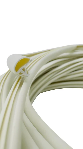 Amerikan Panel Kapı Fitili Yandan Tırnaklı D Fitil Ahşap Kapı Contası Krem Rengi 25 Metre 10mm - Resim 7