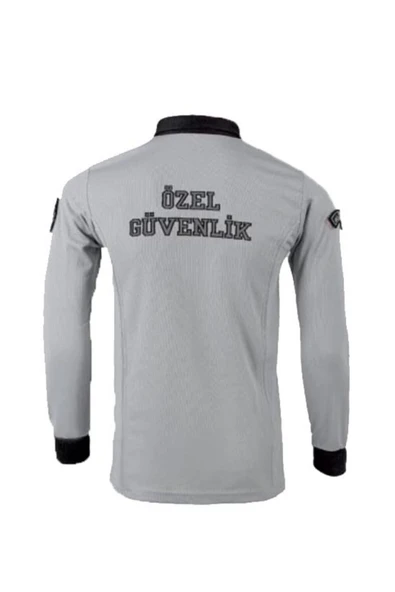 Özel Güvenlik Tişörtü Yeni Model Gri Renk - Resim 2