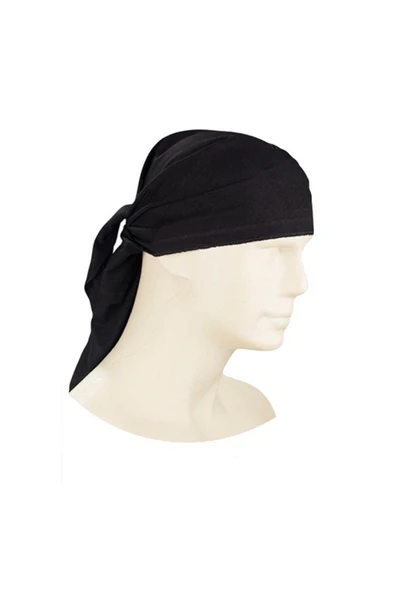 Bandana Siyah Düz Renk - 5