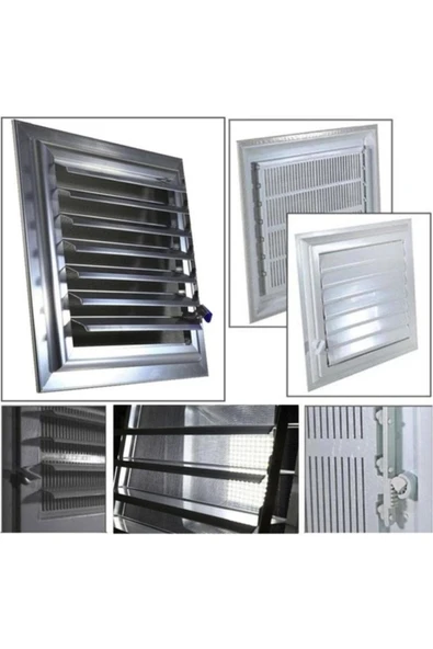 bautech BANYO WC PLASTİK PANJURLU HAVALANDIRMA MENFEZİ 45CM X 45CM - 3