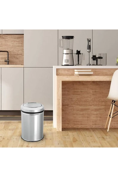 Koda PRATİK OYNAR KAPAKLI PASLANMAZ ÇÖP KOVASI 16 LT - 3
