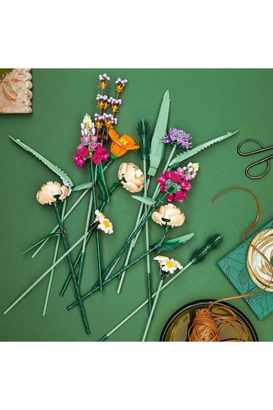 LEGO omx ICONS Çiçek Buketi 10280 - Yetişkinler İçin Koleksiyonluk Dekoratif Yapım Seti (756 Parça - 6