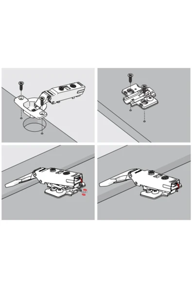 SAMET Master Yavaşlatıcılı Düz Dolap Menteşesi 2 Adet - 2