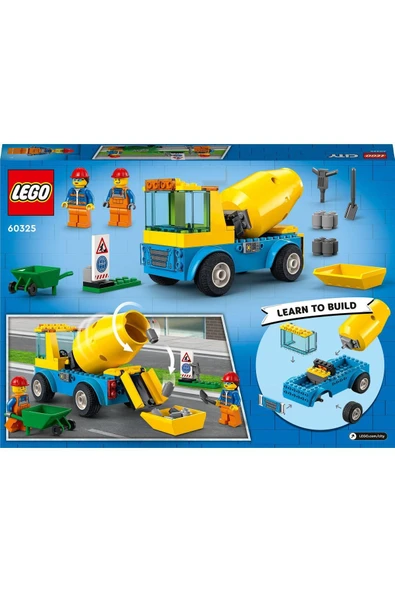 LEGO 60325 City - Beton Mikseri, 85 Parça, +4 Yaş - 7
