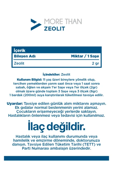 More Than Zeolit 45 Saşe - Resim 3