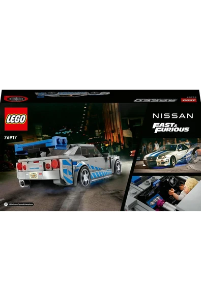 LEGO  Speed Champions Daha Hızlı Daha Öfkeli Nissan Skyline GT-R (R34) 76917 (319 Parça) - Resim 4