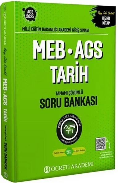 2025 MEB AGS Tarih Soru Bankası Öğreti Akademi