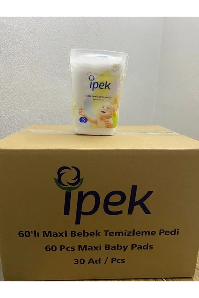 İPEKÇE 24'lü Ipek Bebek Temizleme Pamuğu 60'lı