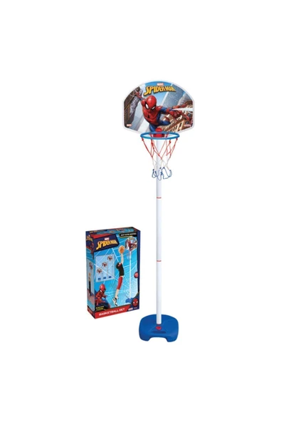 DEDE OYUNCAK Spiderman Ayaklı Basketbol Set Çocuk Basket Potası-3404 - 2