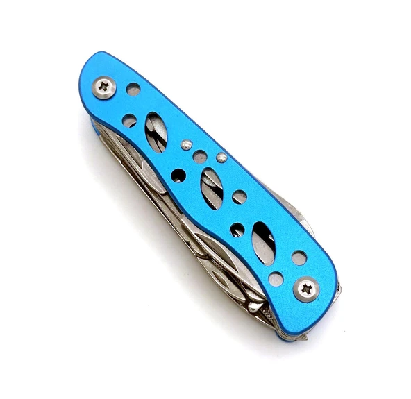 Valkyrie  Çok Amaçlı İsveç Outdoor Kamp Çakısı 111mm Büyük Boy - Paslanmaz Çelik mavi - 8