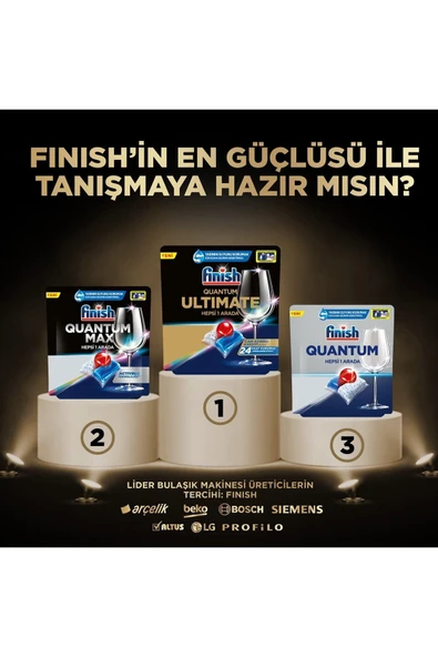 FİNİSH Quantum Ultimate 40 Kapsül Bulaşık Makinesi Deterjanı Tableti Temizlik Ve Bakım Seti - 8