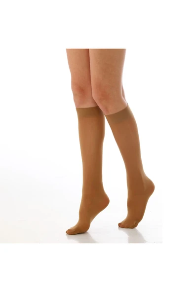 Elchee wear  40 Denye Dizaltı Tül Çorap 3'lü Premium Kutu Bronz Standart Beden ürün görseli