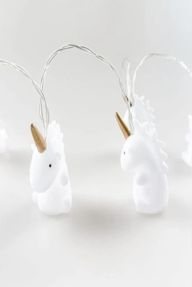 Unicorn Şekilli 10'lu LED Işık – Pilli, Dekoratif Bebek & Çocuk Odası Gece Lambası - 4
