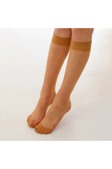 Elchee wear  Fit 15 Ince Parlak Dizaltı Çorap Ten 12'li - Resim 2